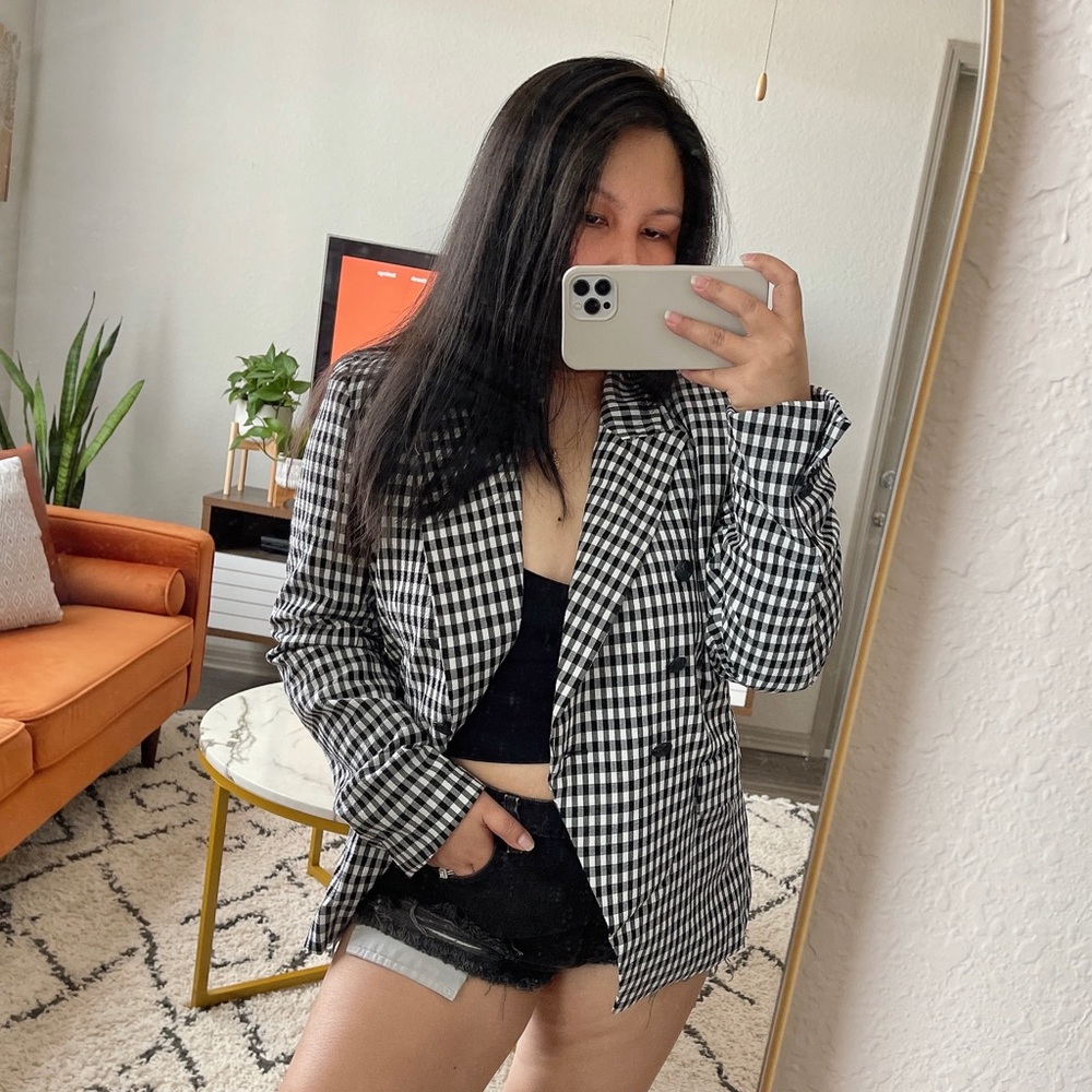 Maison d’ Amélie Paris Gingham Blazer